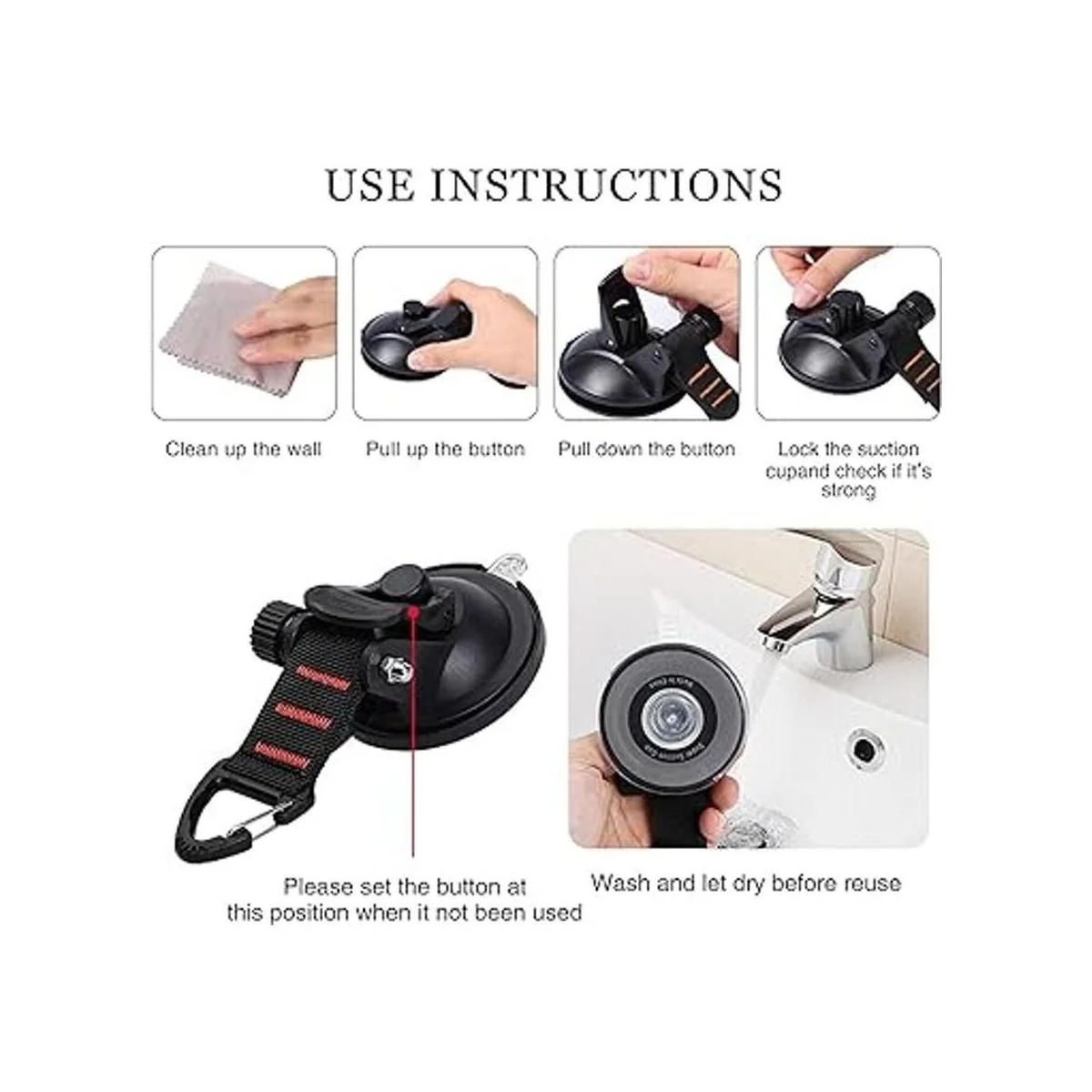 CONBOLA Ventosas de alta resistencia con ganchos para_3