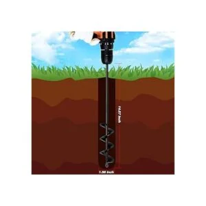 Broca de taladro de jardín para plantar broca de espiral_3