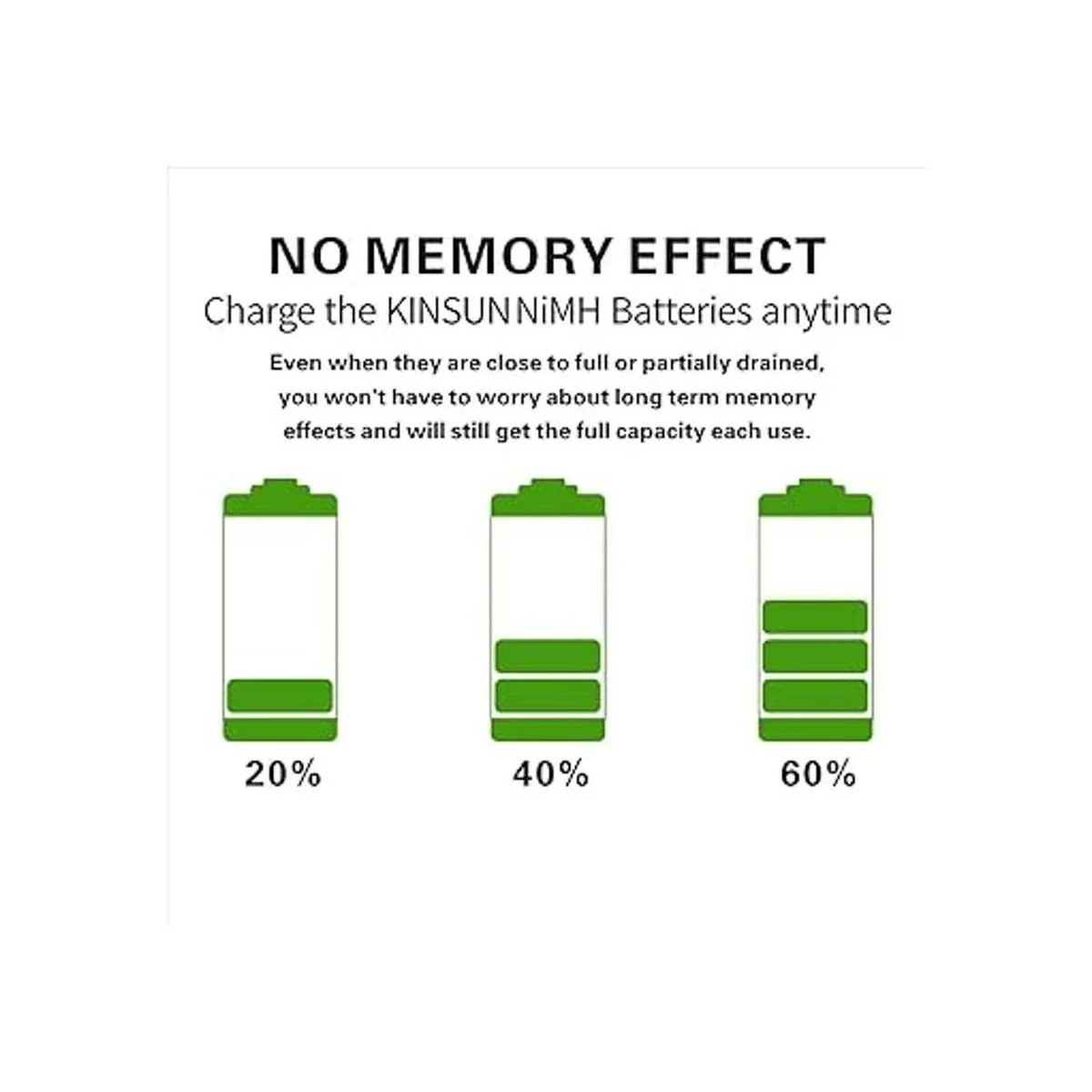 KINSUN Paquete de 8 baterías recargables de 12 V NiMH AA_7
