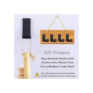 Gancho de toalla para bata color negro mate ángulo_6