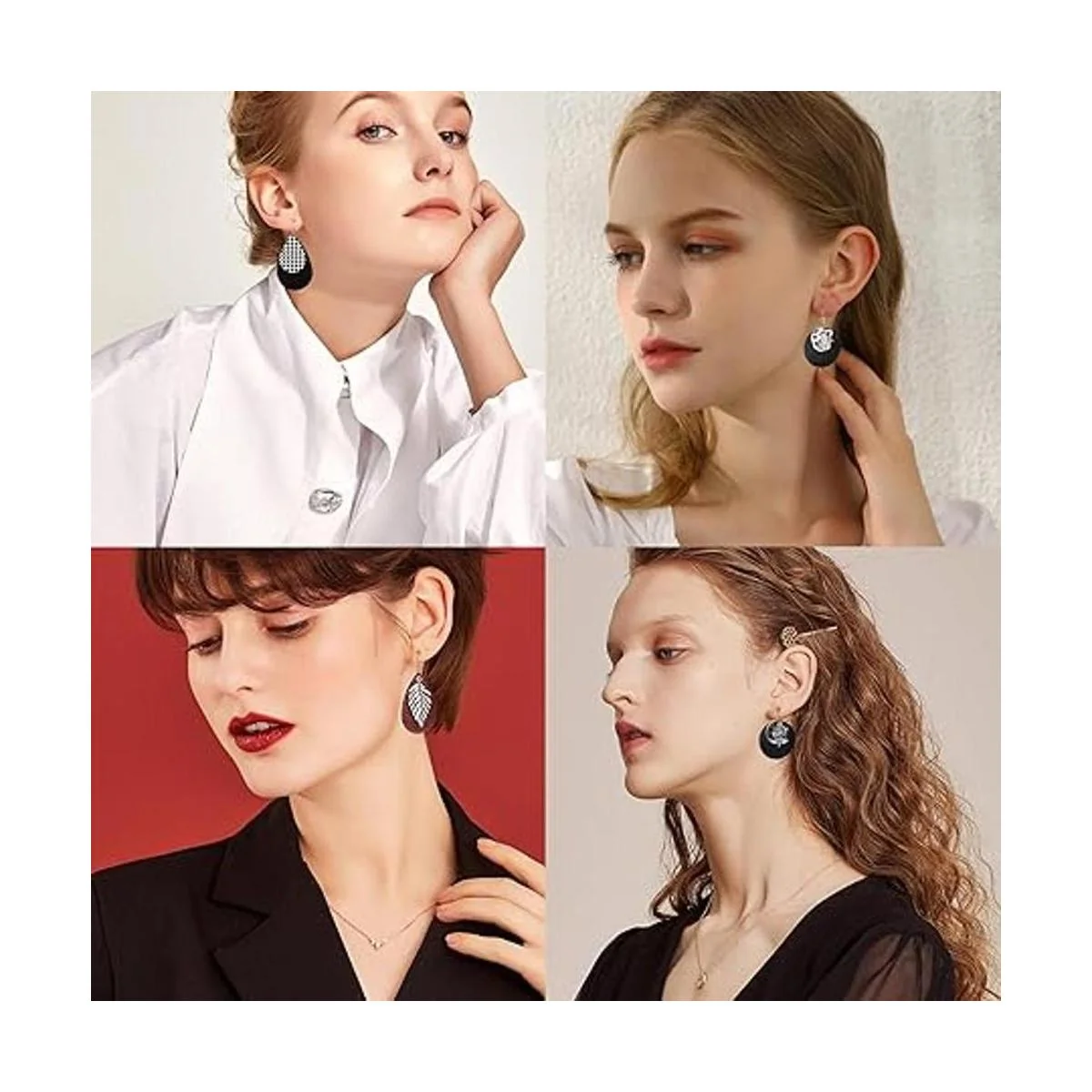 SUNNYCLUE DIY Make 10 pares de aretes redondos de cuero_6