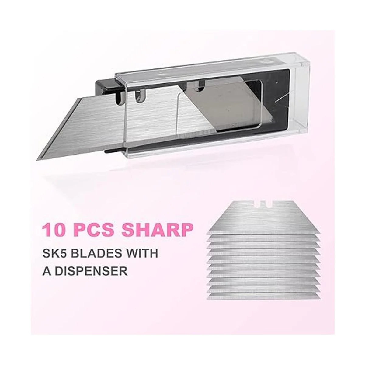 TOPLINE Cuchillo plegable rosa cortador de caja rosa_7