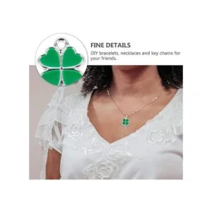 ABOOFAN 50 colgantes de trébol de cuatro hojas con forma_5