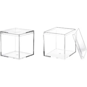 Dayaanee Caja pequeña de acrílico con tapa paquete de 2_2