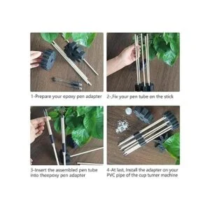 WOOPSOO Accesorio de girador de bolígrafo con purpurina_4