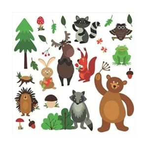 DEKOSH Calcomanías de pared con árbol y animales para_1