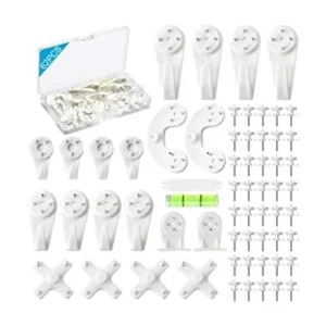Kit para colgar imágenes 62 ganchos de pared dura para_1