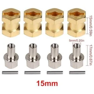 INJORA Hub hexagonal RC de 0.472 in ruedas de latón_2