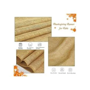 Caminos de mesa de arpillera 2 piezas de 13 x 84_3