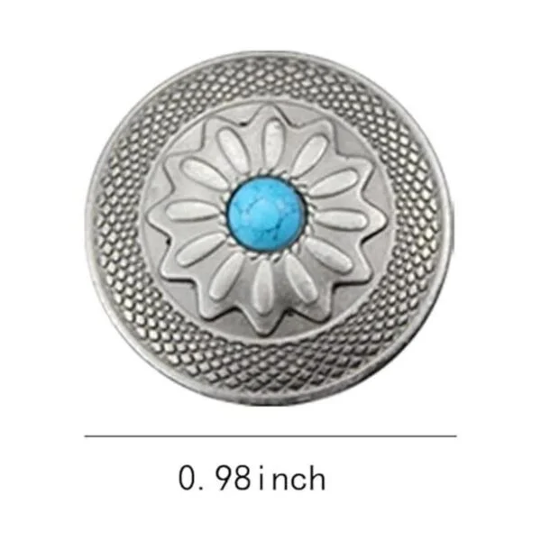 Duolai 20pcs Hebilla Imitación Azul Turquesa Flor_2