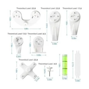 Kit para colgar imágenes 62 ganchos de pared dura para_3