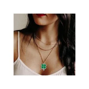 ABOOFAN 50 colgantes de trébol de cuatro hojas con forma_6