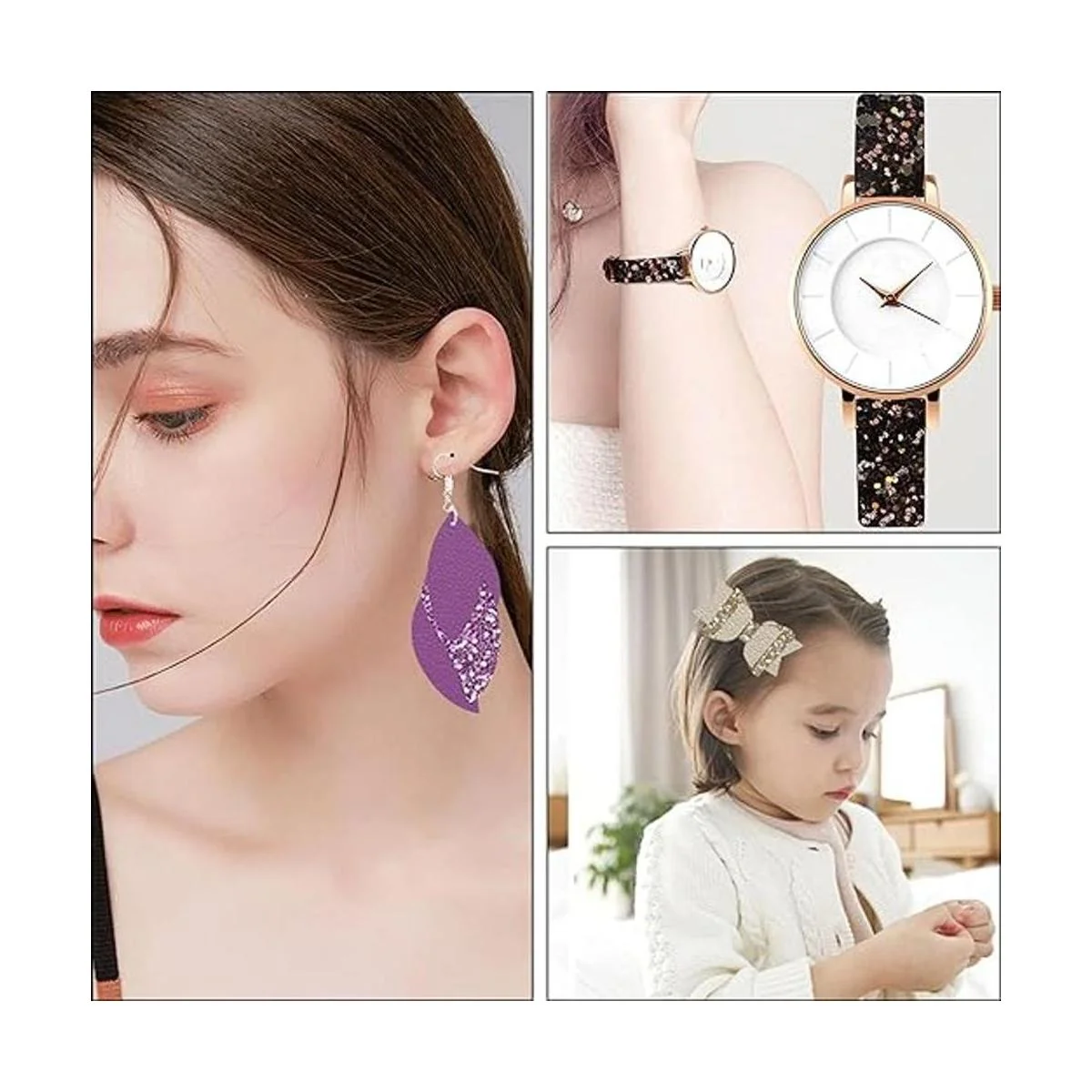 Picheng Juego de 16 hojas de cuero sintético sintético_7