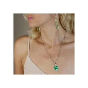 ABOOFAN 50 colgantes de trébol de cuatro hojas con forma_2