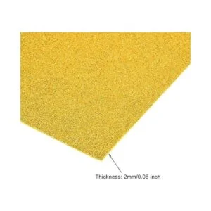 uxcell Hojas de espuma EVA con purpurina amarilla oscura_3