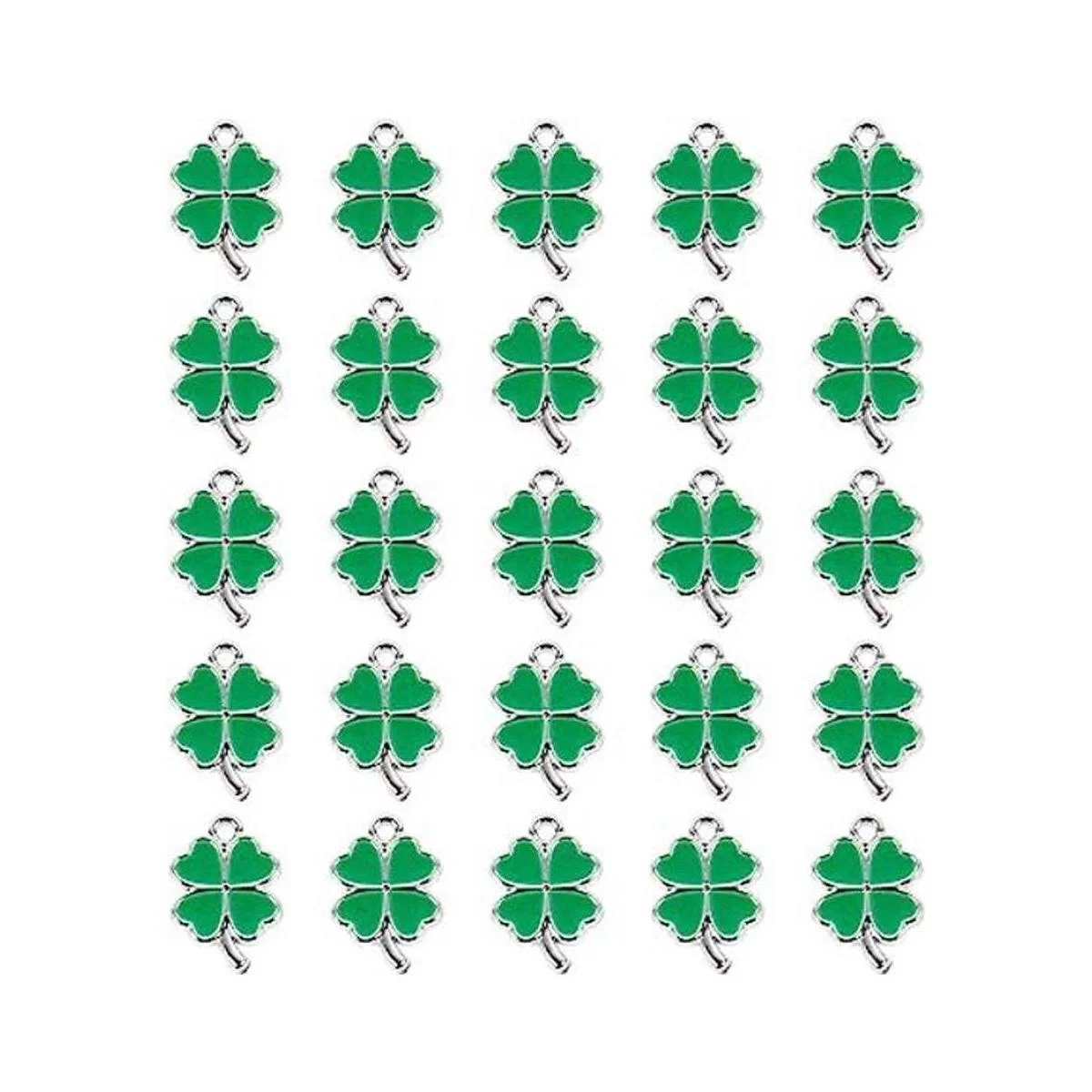 ABOOFAN 50 colgantes de trébol de cuatro hojas con forma_1