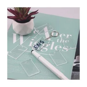 ArtCute 90 llaveros de acrílico transparente rectangulares_5