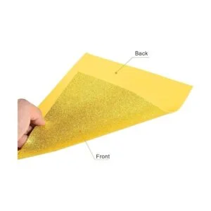 uxcell Hojas de espuma EVA con purpurina amarilla oscura_4
