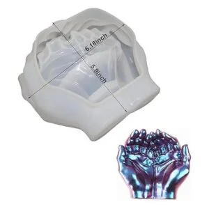 1 pieza de forma de mano silicona molde de dos manos_2