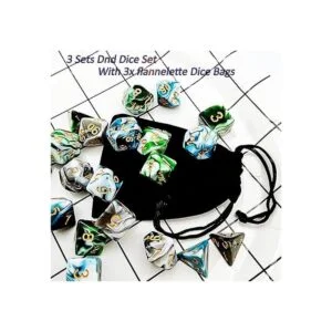 Juego de dados DND 3 juegos de dados poliédricos para_6
