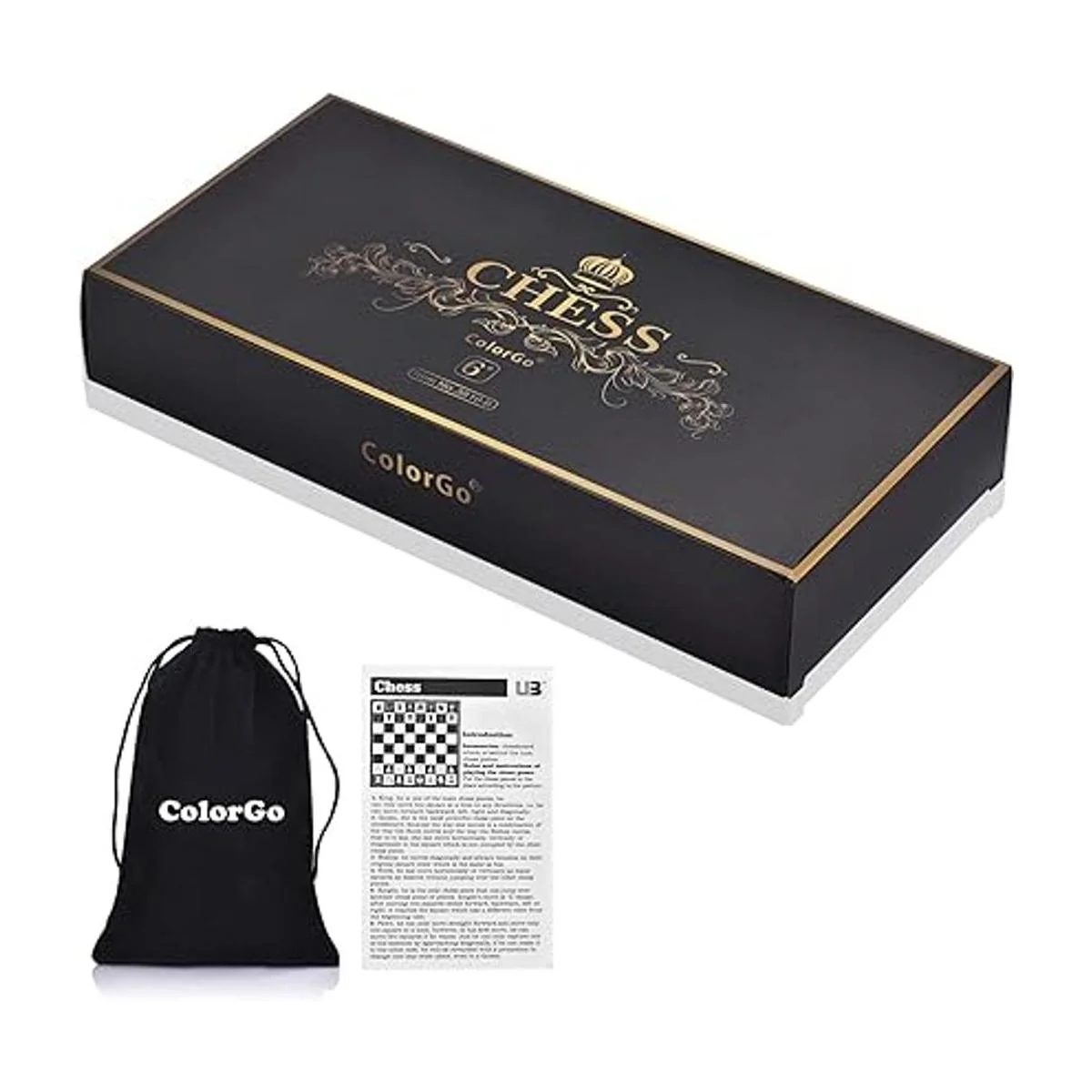 ColorGo Juego de ajedrez con tablero magnético plegable_6