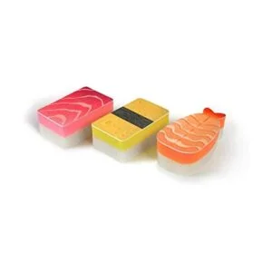 Genuine Fred WASHABI Juego de 3 esponjas surtido de sushi_1