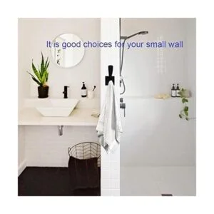 HOWMAX Soporte para toallas de mano color negro ganchos_6