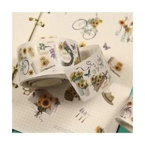 Juego de 2 rollos de cinta adhesiva decorativa de girasol_6