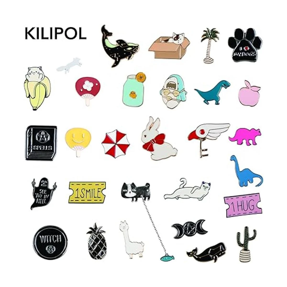 Juego de 20 broches de esmalte mixto a granel Decoración_4