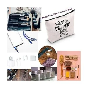 TSOTMO Bolsa de maquillaje para perro y tía regalo para_3