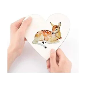 GORGECRAFT 10 piezas de recortes de corazón de madera de_3