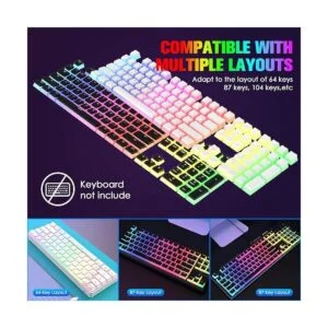 Manbasnake Pudding Keycaps Juego de teclas PBT con capa_2