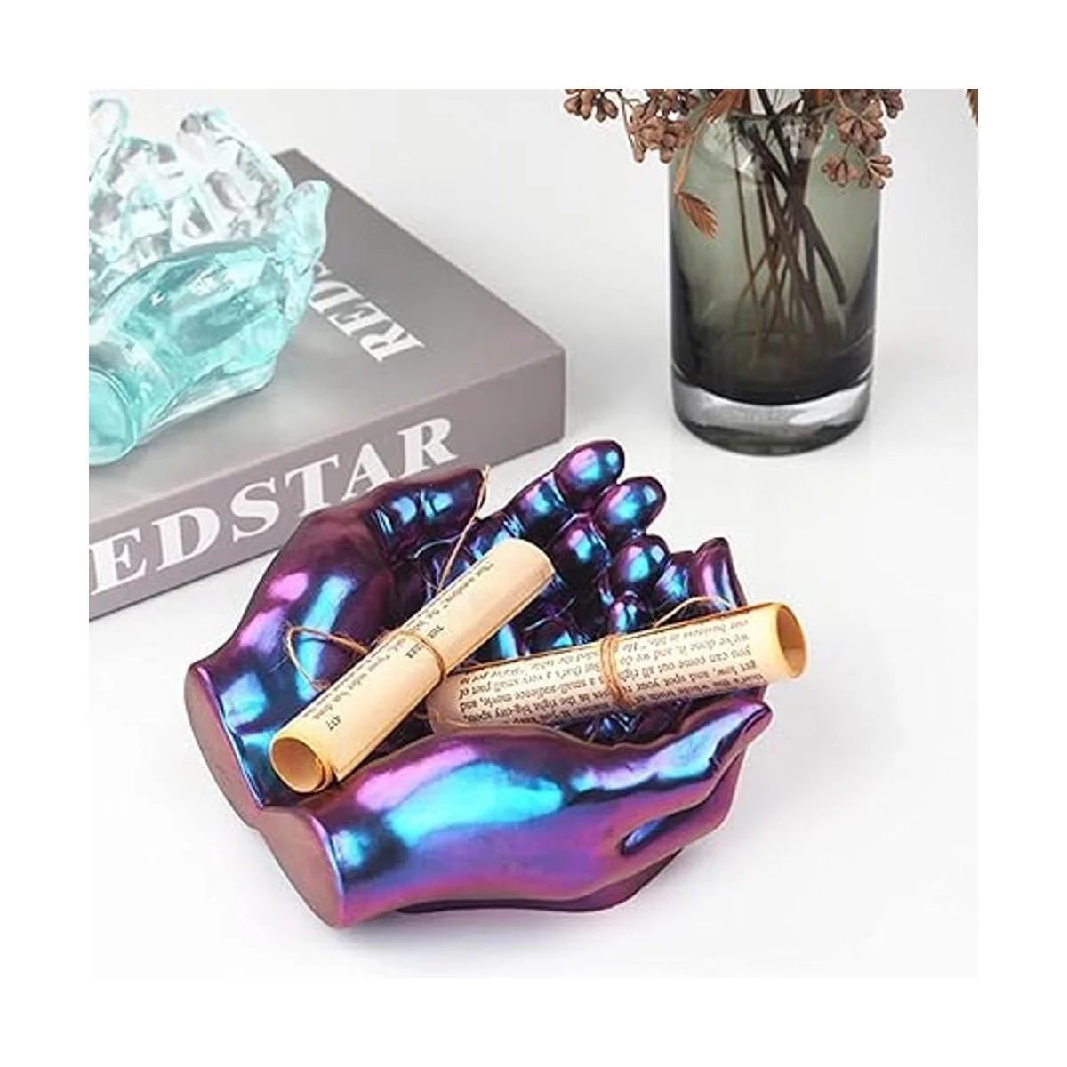 1 pieza de forma de mano silicona molde de dos manos_7