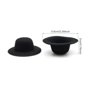 LEKAI 12 sombreros de fieltro en miniatura para muñecas_2