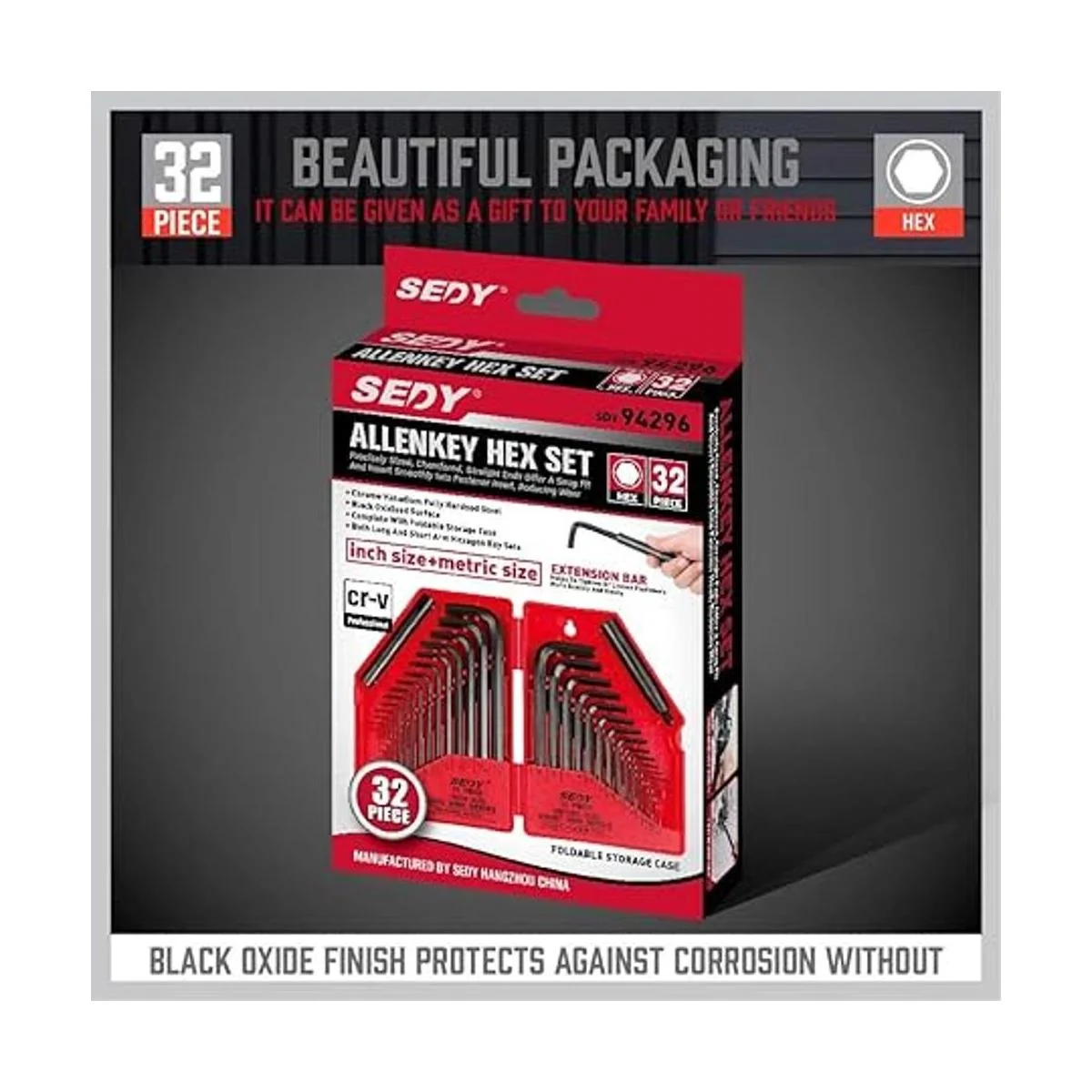 SEDY Juego de llaves hexagonales juego de llaves Allen de_2