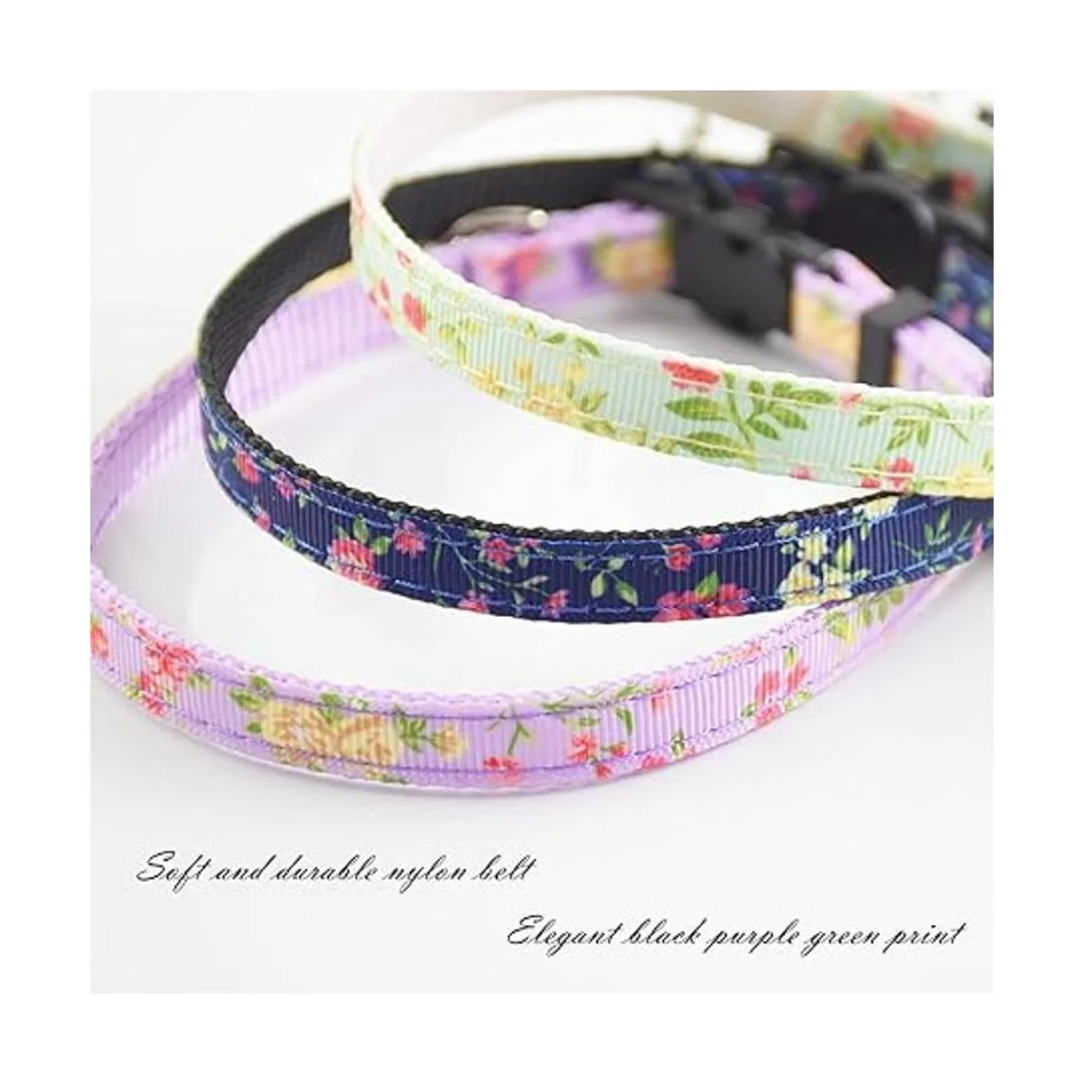 3 collares de gato con campana y accesorios patrón de_7