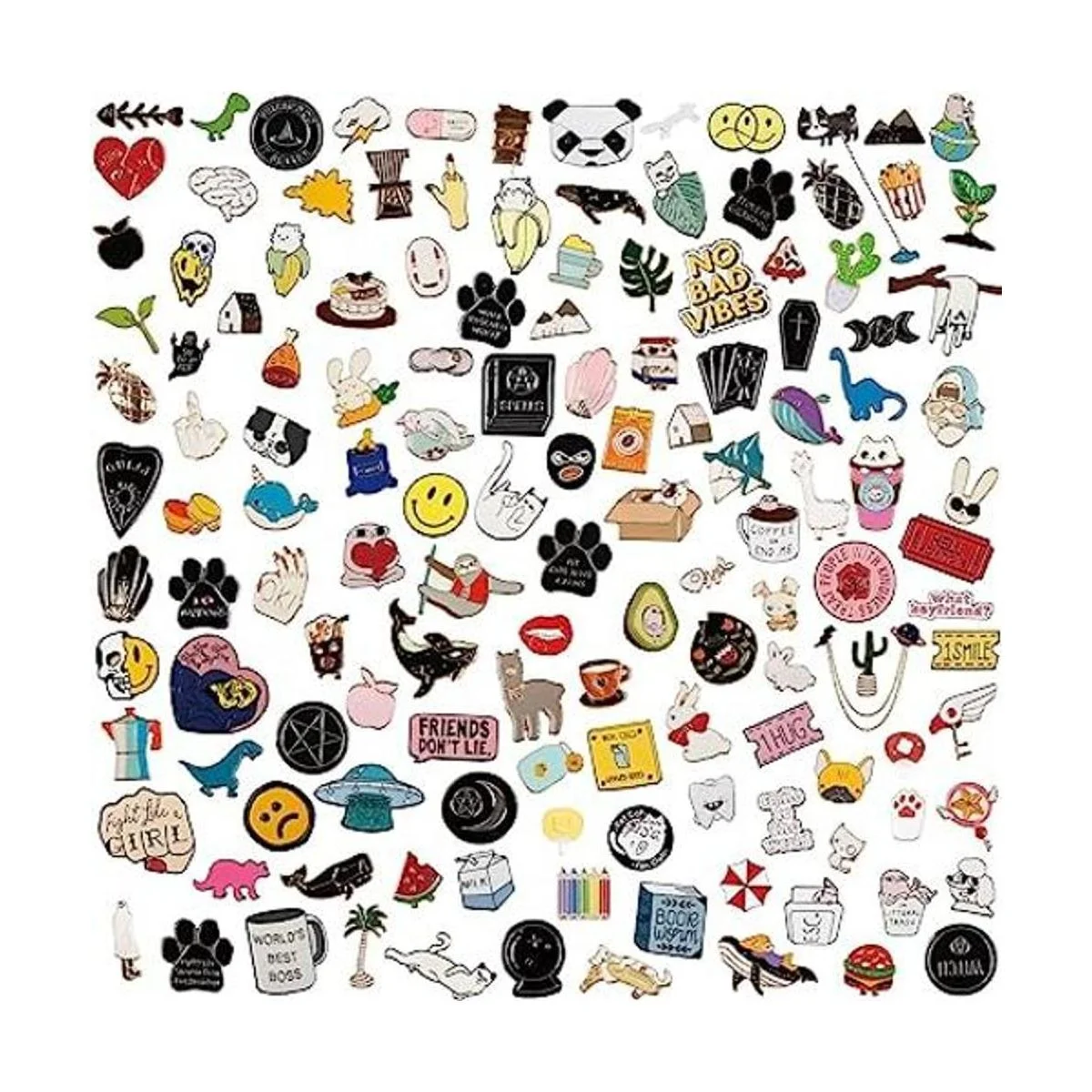 Juego de 20 broches de esmalte mixto a granel Decoración_1