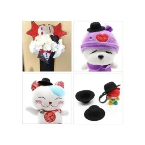 LEKAI 12 sombreros de fieltro en miniatura para muñecas_6