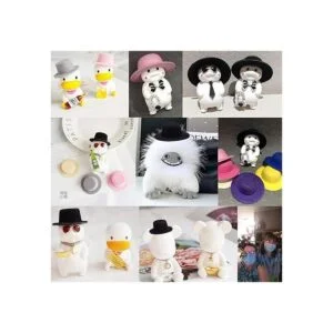 LEKAI 12 sombreros de fieltro en miniatura para muñecas_7