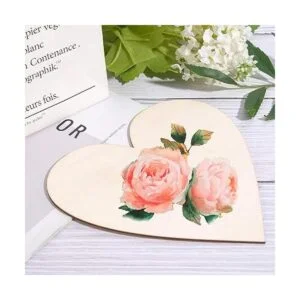 GORGECRAFT 10 piezas de recortes de corazón de madera de_5