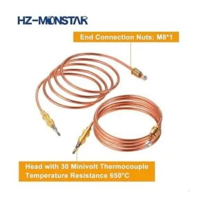 2 termopares de calentador de gas 39.5 pulgadas M8x1_5