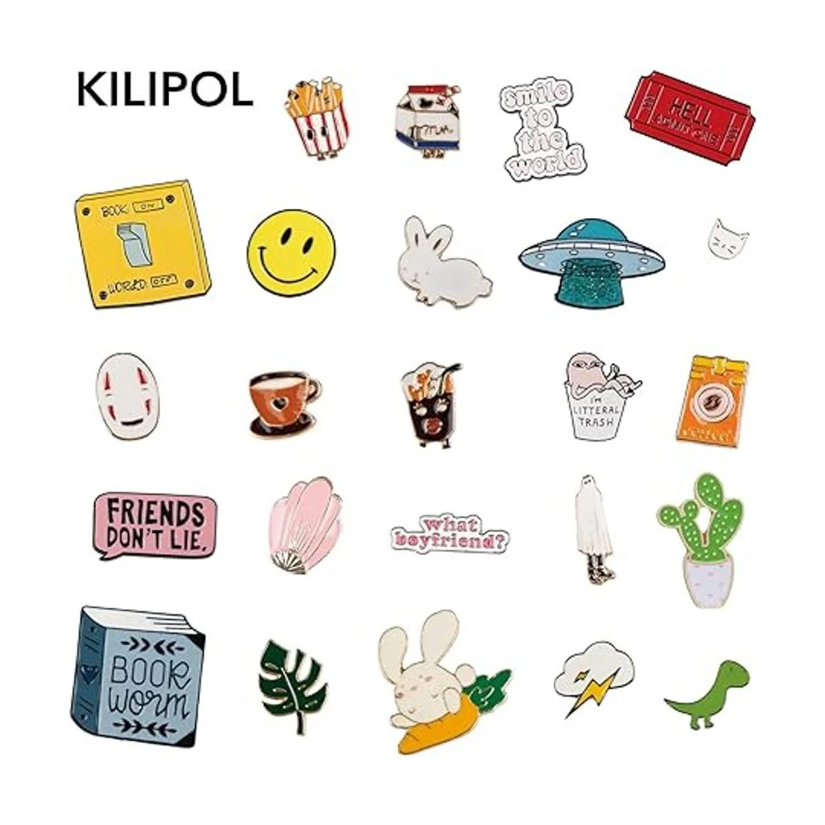 Juego de 20 broches de esmalte mixto a granel Decoración_6