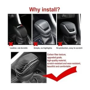 Cubierta de perilla de cambio de marchas de fibra de_4