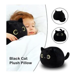 Pochita Almohada de peluche de gato negro 3D peluche de_6