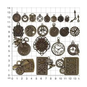 BIHRTC Colgante de esfera de reloj de bronce envejecido_3