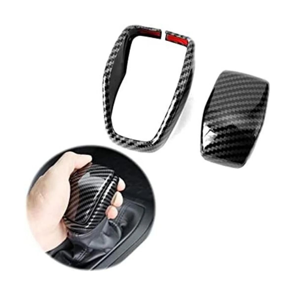 Cubierta de perilla de cambio de marchas de fibra de_1