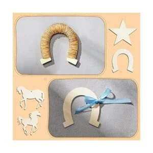 36 piezas de madera sin terminar recortes de caballos de_4