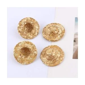 AUEAR Mini sombreros de paja para tejer sombrero de paja_5