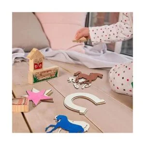 36 piezas de madera sin terminar recortes de caballos de_5