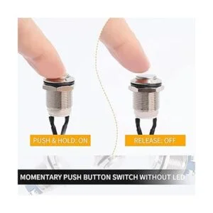 Starelo 5 interruptores de botón momentáneo de 0.472 in_4